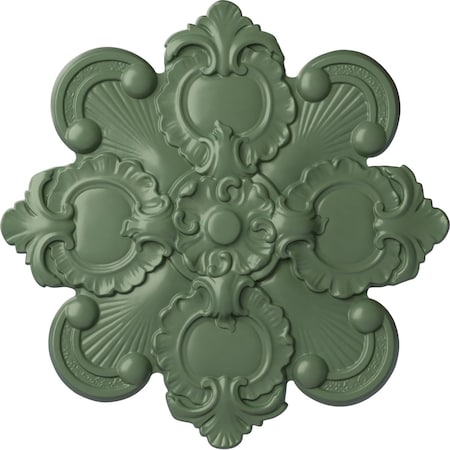 Ekena Millwork Katheryn Ceiling Medallion, Hand-Painted Athenian Green, 18 1/8"OD x 1 1/4"P CM18KAAGF